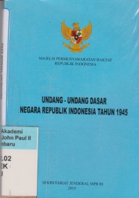 Image of Undang-Undang Dasar Negara Republik Indonesia Tahun 1945