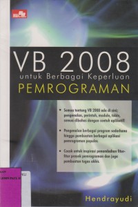 Image of VB 2008 Untuk Berbagai Keperluan Pemrograman